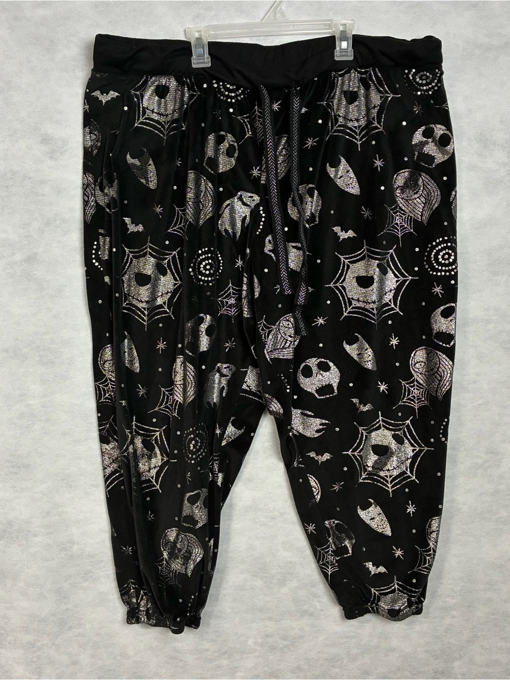 Disney The Nightmare Before Christmas Pajama Pants Size 3X Plus Black Velour